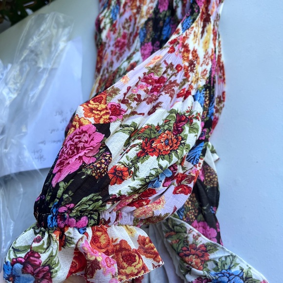 Anthropologie Maeve Shara Polished Pleats, Floral, Midi Dress XS - Picture 12 of 16
